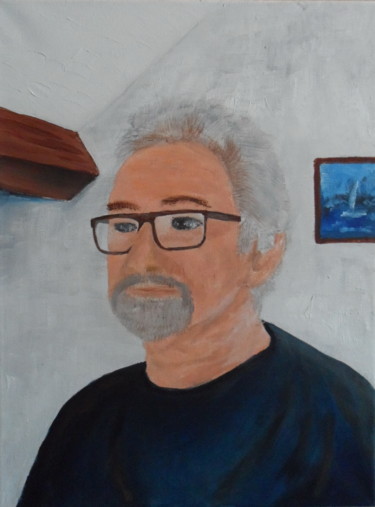 Peinture intitulée "autoportrait" par Jacky Monka, Œuvre d'art originale, Huile