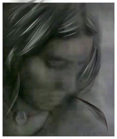 Digital Arts titled "Portrait blanc et n…" by Jacky Patin, Original Artwork