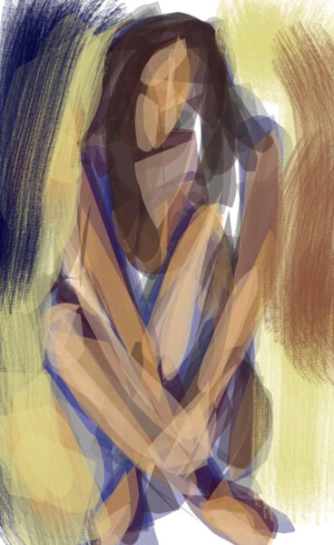 Arts numériques intitulée "La femme prostrée..." par Jacky Patin, Œuvre d'art originale