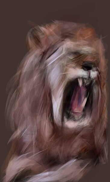 Arts numériques intitulée "Le lion rugissant..." par Jacky Patin, Œuvre d'art originale