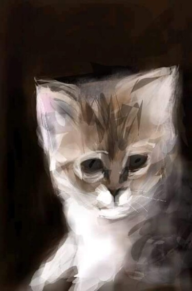 Arts numériques intitulée "Le chaton" par Jacky Patin, Œuvre d'art originale