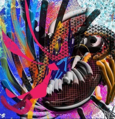 Цифровое искусство под названием "Le jackynélausaure.…" - Jacky Patin, Подлинное произведение искусства, Цифровая живопись