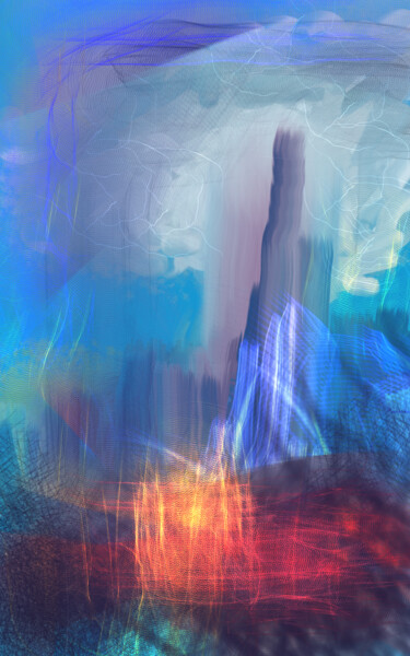 Arts numériques intitulée "Gratte-ciel" par Jacky Patin, Œuvre d'art originale, Peinture numérique