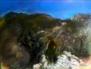 Arts numériques intitulée "La sortie des brebi…" par Jacky Patin, Œuvre d'art originale, Peinture numérique