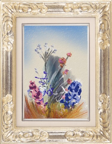 Artes digitais intitulada "Décoration florale.…" por Jacky Patin, Obras de arte originais, Pintura digital