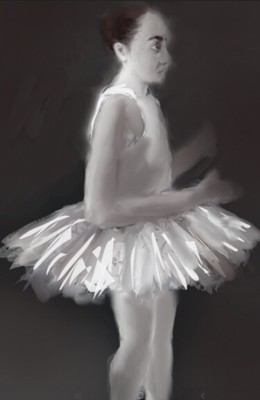 Painting titled "La danseuse classiq…" by Jacky Patin, Original Artwork, Digital Painting