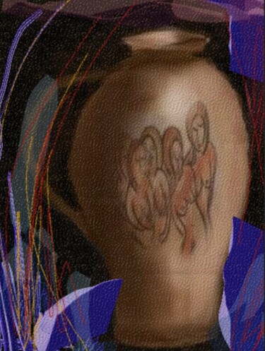Grafika cyfrowa / sztuka generowana cyfrowo zatytułowany „La cruche...” autorstwa Jacky Patin, Oryginalna praca, Malarstwo c…