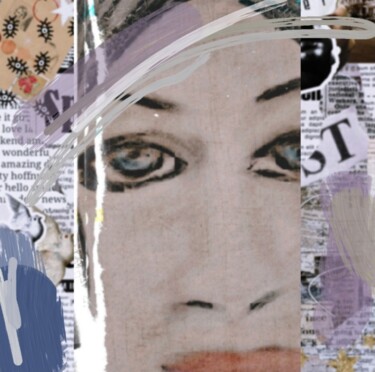 Arts numériques intitulée "Portrait féminin..." par Jacky Patin, Œuvre d'art originale, Peinture numérique
