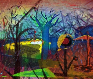 Arts numériques intitulée "Les arbres..." par Jacky Patin, Œuvre d'art originale, Peinture numérique