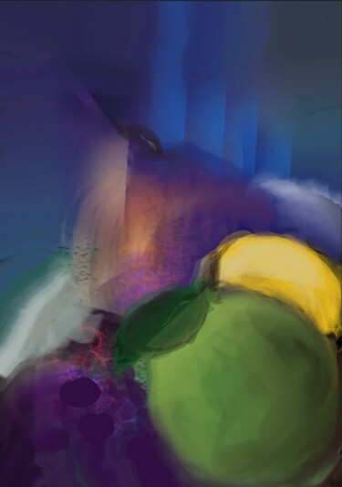 Цифровое искусство под названием "Coupe de fruits" - Jacky Patin, Подлинное произведение искусства, Цифровая живопись