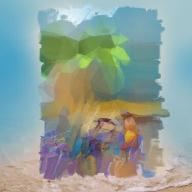 Arts numériques intitulée "Belle- île..." par Jacky Patin, Œuvre d'art originale, Peinture numérique