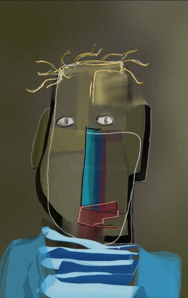 Цифровое искусство под названием "Caille-bot..." - Jacky Patin, Подлинное произведение искусства, Цифровая живопись
