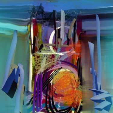 Arts numériques intitulée "Couleur émeraude" par Jacky Patin, Œuvre d'art originale, Peinture numérique