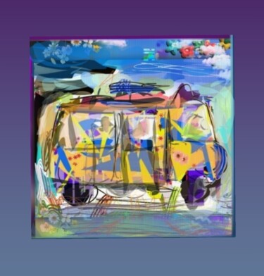 Painting titled "Ibiza" by Jacky Patin, Original Artwork, Digital Painting