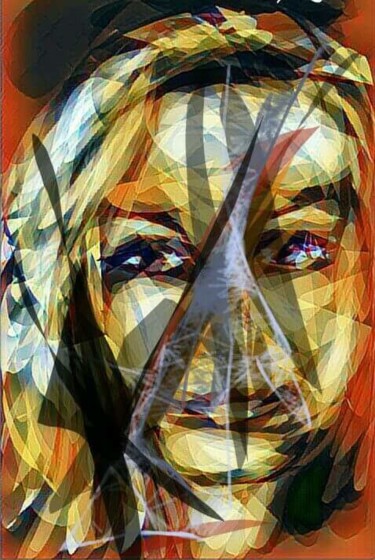 Digitale Kunst mit dem Titel "Portrait de femme..." von Jacky Patin, Original-Kunstwerk