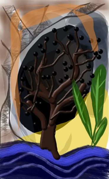 Digital Arts titled "L'arbre et la plant…" by Jacky Patin, Original Artwork