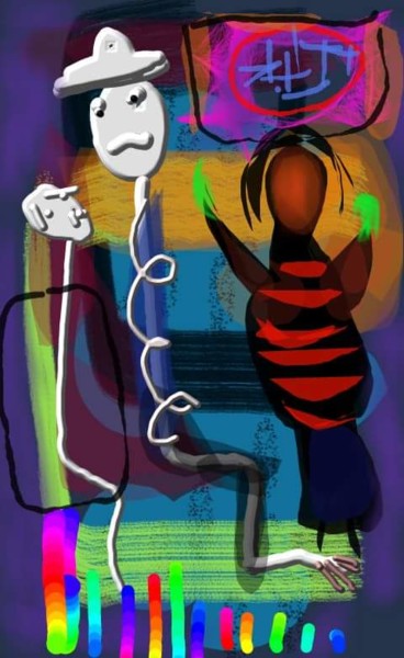 Digital Arts titled "Scénario improbable…" by Jacky Patin, Original Artwork