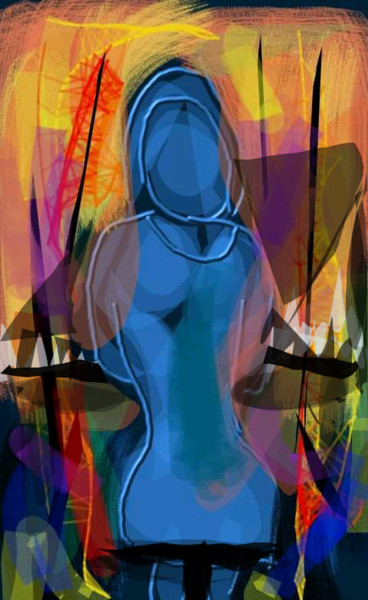 Digital Arts titled "La pianiste qui pia…" by Jacky Patin, Original Artwork
