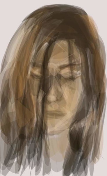Digital Arts titled "Portrait de femme..." by Jacky Patin, Original Artwork