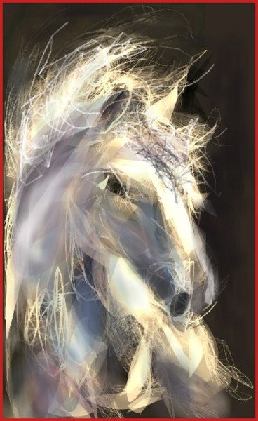 「Le cheval andalou...」というタイトルのデジタルアーツ Jacky Patinによって, オリジナルのアートワーク