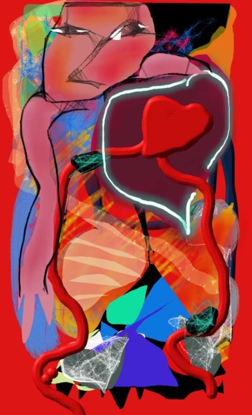 Digital Arts titled "Electro-cardiogramme" by Jacky Patin, Original Artwork