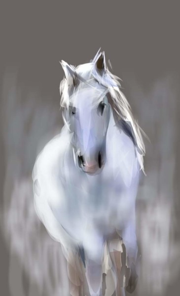 Arts numériques intitulée "Le galop du cheval…" par Jacky Patin, Œuvre d'art originale