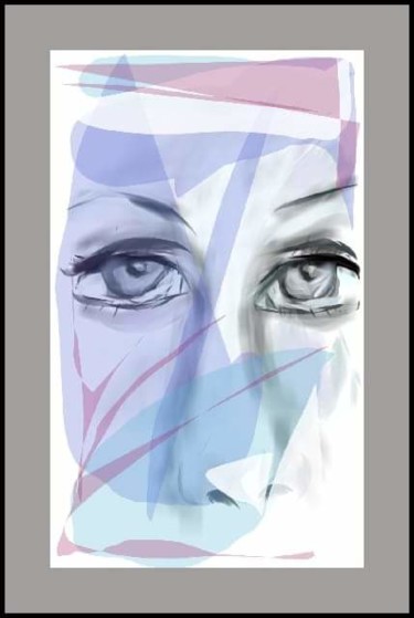 Digitale Kunst getiteld "Les yeux..." door Jacky Patin, Origineel Kunstwerk
