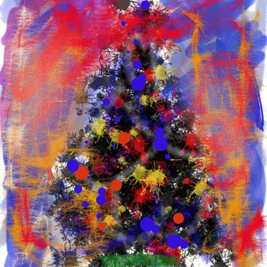 Grafika cyfrowa / sztuka generowana cyfrowo zatytułowany „L'arbre de Noël...” autorstwa Jacky Patin, Oryginalna praca