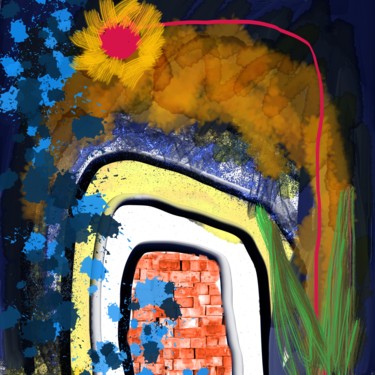 Arts numériques intitulée "La fleur d'en haut.…" par Jacky Patin, Œuvre d'art originale