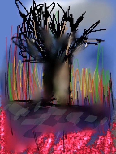 Digital Arts titled "L'arbre solitaire..." by Jacky Patin, Original Artwork