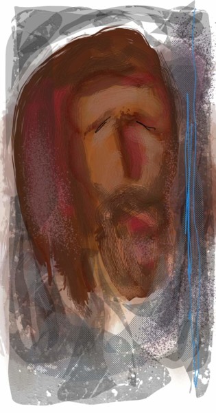 Digitale Kunst getiteld "Portrait h" door Jacky Patin, Origineel Kunstwerk, 2D Digital Work