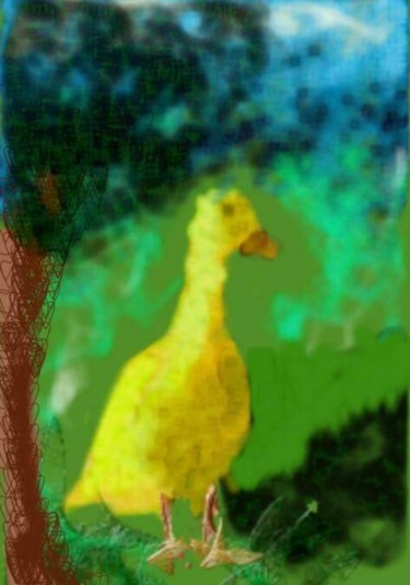 Arts numériques intitulée "Le petit canard" par Jacky Patin, Œuvre d'art originale, Travail numérique 2D