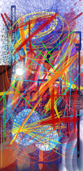 Grafika cyfrowa / sztuka generowana cyfrowo zatytułowany „Pèle- mêle” autorstwa Jacky Patin, Oryginalna praca, 2D praca cyfr…