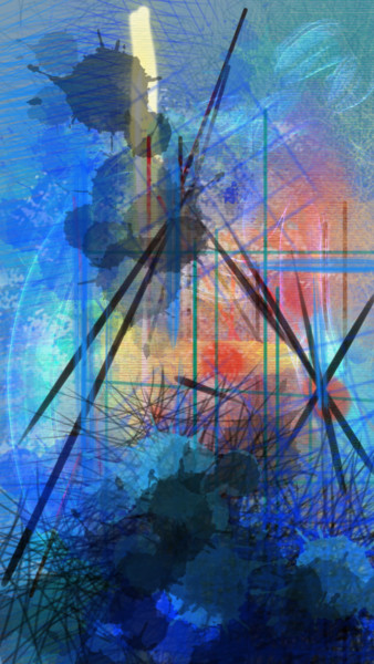 Arts numériques intitulée "L'Aube se lève sur…" par Jacky Patin, Œuvre d'art originale, Travail numérique 2D