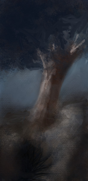 Arte digitale intitolato "Le vieil arbre" da Jacky Patin, Opera d'arte originale, Lavoro digitale 2D