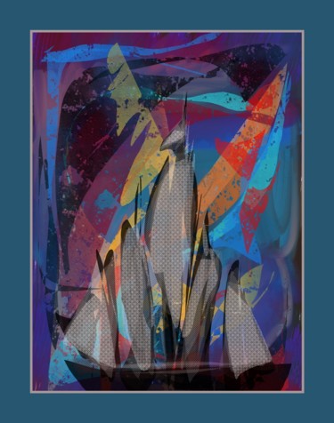 Arte digitale intitolato "Le navire" da Jacky Patin, Opera d'arte originale, Lavoro digitale 2D