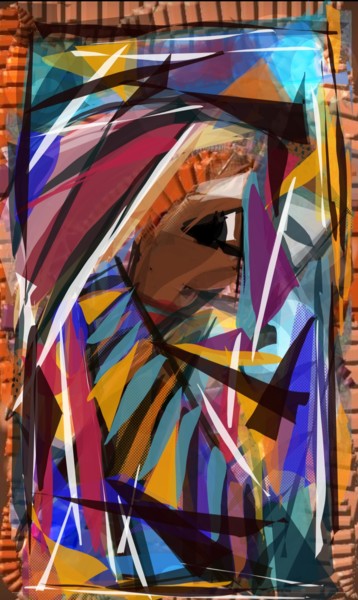 Arts numériques intitulée "Inspiration égyptie…" par Jacky Patin, Œuvre d'art originale, Travail numérique 2D