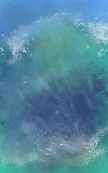 Arts numériques intitulée "L'océan" par Jacky Patin, Œuvre d'art originale, Peinture numérique