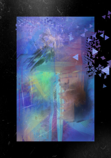 Digitale Kunst mit dem Titel "Une pluie d'étoiles" von Jacky Patin, Original-Kunstwerk, 2D digitale Arbeit