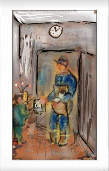 Dessin intitulée "Souvenirs d’Agnès V…" par Jacky Patin, Œuvre d'art originale, Pastel
