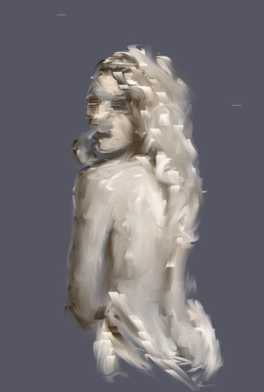 Arts numériques intitulée "La femme blonde" par Jacky Patin, Œuvre d'art originale, Peinture numérique