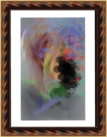 Digitale Kunst getiteld "Reflets" door Jacky Patin, Origineel Kunstwerk, Digitaal Schilderwerk