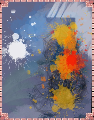Arts numériques intitulée "Taches d'espace" par Jacky Patin, Œuvre d'art originale, Peinture numérique