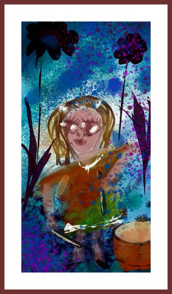 Digital Arts titled "Le tambour" by Jacky Patin, Original Artwork, Digital Painting