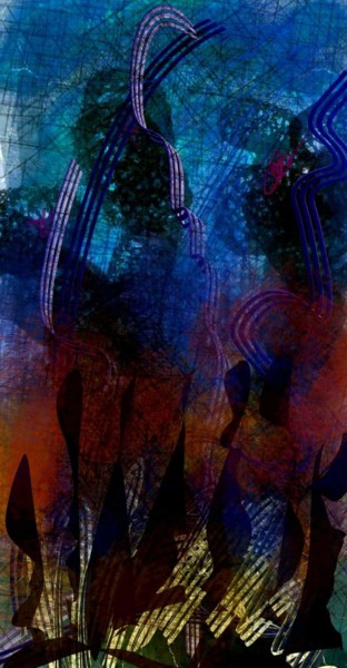 Arts numériques intitulée "Dans la forêt..." par Jacky Patin, Œuvre d'art originale, Peinture numérique