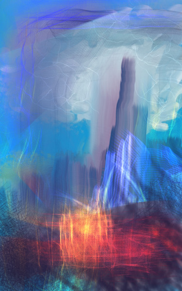 Arts numériques intitulée "Gratte-ciel" par Jacky Patin, Œuvre d'art originale, Peinture numérique