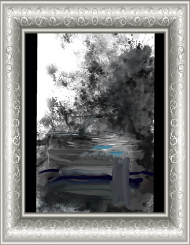 Digital Arts titled "La petite rivière d…" by Jacky Patin, Original Artwork, Digital Painting