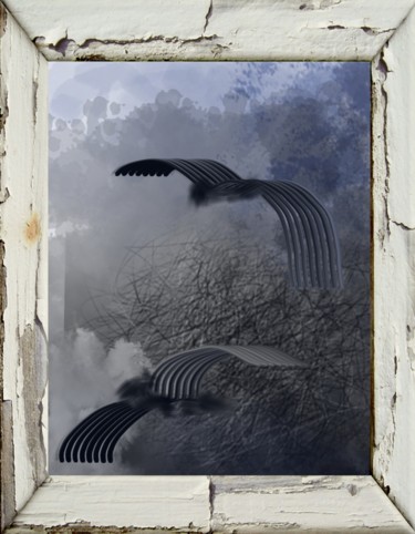 Digital Arts titled "Le nid d'aigle..." by Jacky Patin, Original Artwork, Digital Painting