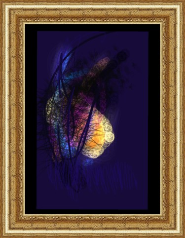 Arts numériques intitulée "La lucarne éclairée" par Jacky Patin, Œuvre d'art originale, Peinture numérique
