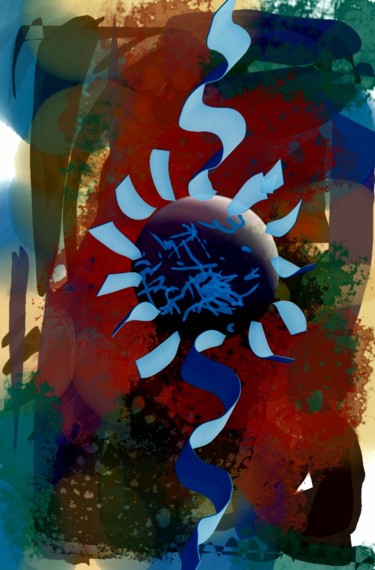Digitale Kunst mit dem Titel "Fleurs de juin" von Jacky Patin, Original-Kunstwerk, Digitale Malerei